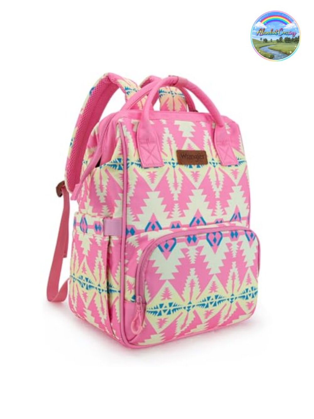 Diaper Bag Backpack with Stroller Straps Western Pattern Multifunction Baby